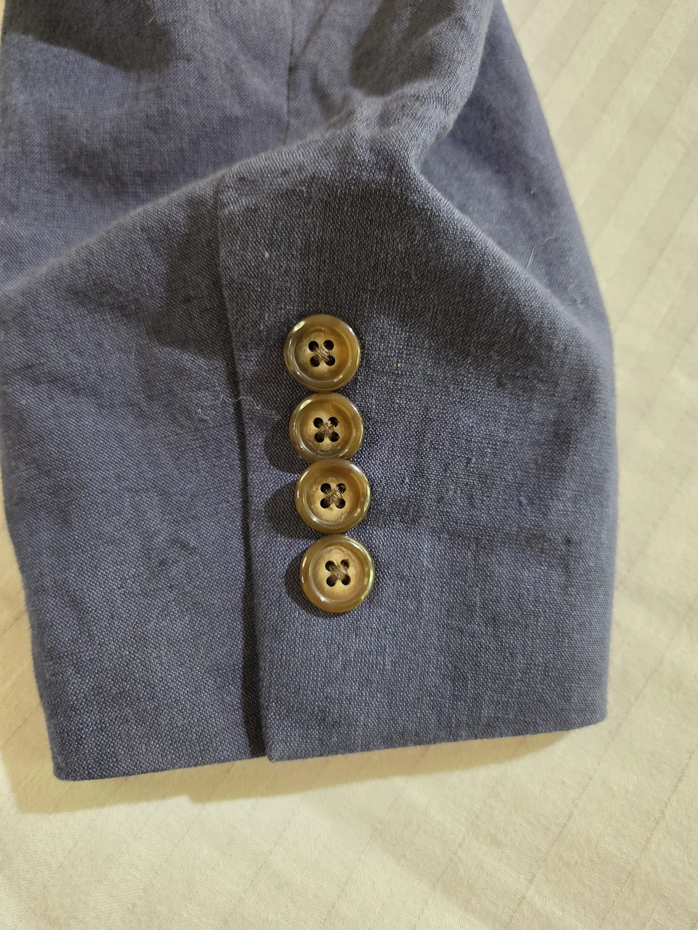 J Crew 42S Ludlow Slim Portugese Somelos Navy Blue Cotton Linen blazer new